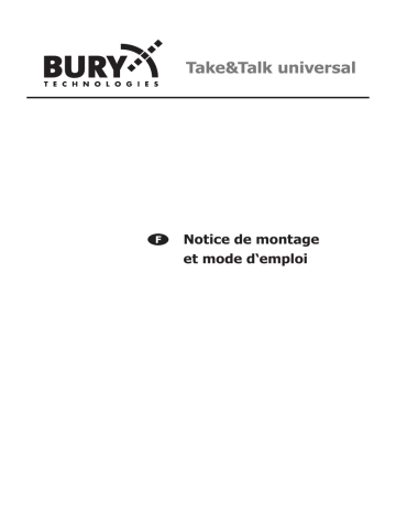 Manuel du propriétaire | BURY Take and Talk universal Manuel utilisateur | Fixfr