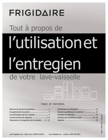 Manuel du propriétaire | Frigidaire FGHD2461K Manuel utilisateur | Fixfr