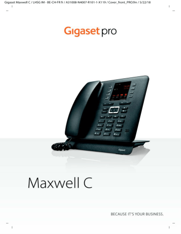 Manuel du propriétaire | Gigaset Pro Maxwell C Manuel utilisateur | Fixfr