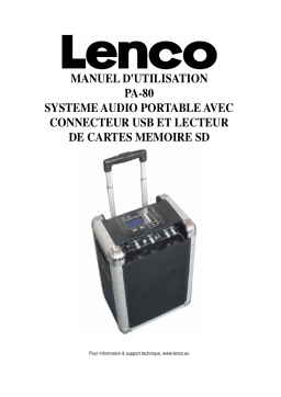 Lenco PA-80 Manuel utilisateur