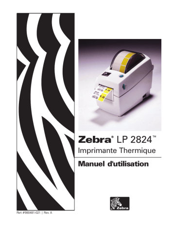 Manuel du propriétaire | Zebra LP 2824 Manuel utilisateur | Fixfr