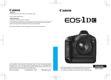 Canon EOS 1DC Mode d'emploi | Fixfr