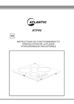 Atlantic ATP4V Table de cuisson Manuel utilisateur