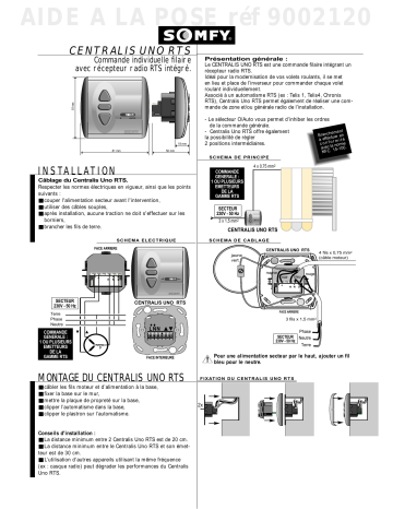 Mode d'emploi | Somfy Kit de centralisation pour volet roulant Somfy Manuel utilisateur | Fixfr