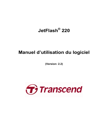 Manuel du propriétaire | Transcend JETFLASH 220 Manuel utilisateur | Fixfr