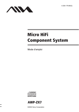 Aiwa AWP-ZX7 Manuel utilisateur