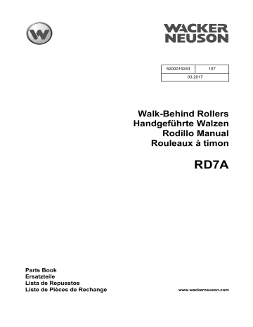 Wacker Neuson RD7A Tandem Roller Manuel utilisateur | Fixfr