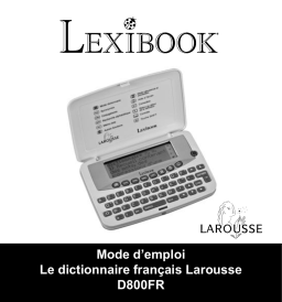 Lexibook D800FR Manuel utilisateur