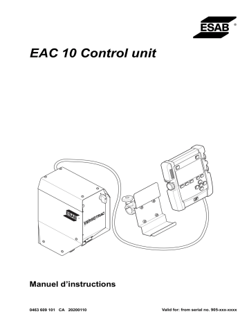 ESAB EAC 10 Manuel utilisateur | Fixfr