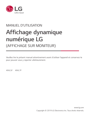 LG 49VL7F-A Manuel du propriétaire | Fixfr