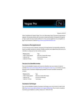 Sony Vegas Pro 8 Manuel utilisateur