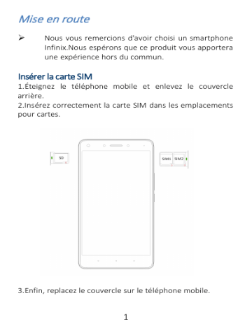 X555 | Zero 5 | Infinix Zero 4 Manuel utilisateur | Fixfr