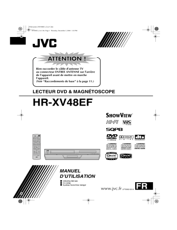 Manuel du propriétaire | JVC HR-XV48EF Manuel utilisateur | Fixfr