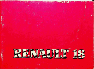 Renault 18 Manuel du propriétaire | Fixfr