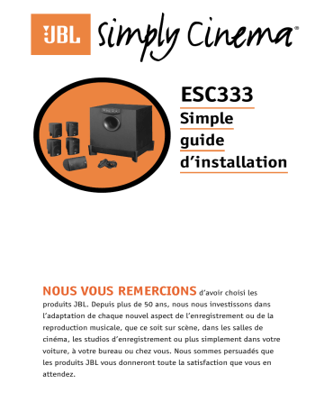 Manuel du propriétaire | JBL ESC 333 (220-240V) Manuel utilisateur | Fixfr