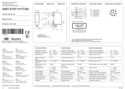 Baumer OXE7.E15T-L82C.SIMD.7AI Light-section sensor Manuel utilisateur