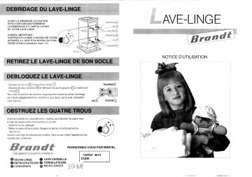 Manuel du propriétaire | Brandt LMC55 Manuel utilisateur | Fixfr