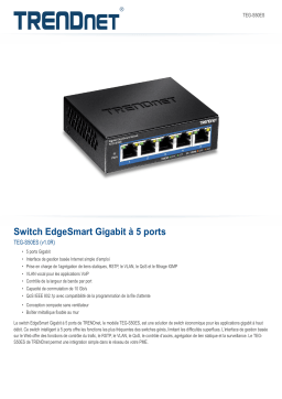 Trendnet TEG-S50ES 5-Port Gigabit EdgeSmart Switch Fiche technique