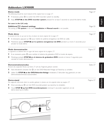 Manuel du propriétaire | Philips LX9000R Manuel utilisateur | Fixfr