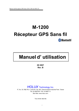 Holux M-1200 Manuel utilisateur