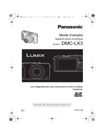 Panasonic DMC LX3 Mode d'emploi | Fixfr