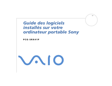 Manuel du propriétaire | Sony PCG-SRX41P Manuel utilisateur | Fixfr