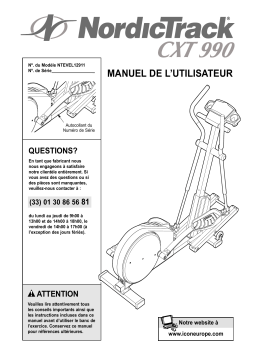 NordicTrack CXT 990 Manuel utilisateur