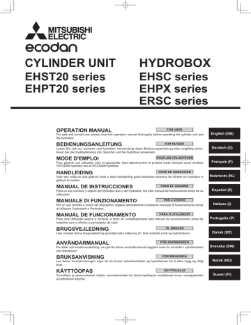 EHST20 Series | EHPX | EHSC | EHPT20 Series | Mode d'emploi | Mitsubishi Electric ERSC Manuel utilisateur | Fixfr
