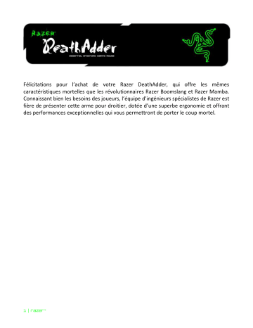 Mode d'emploi | Razer DeathAdder Classic Manuel utilisateur | Fixfr