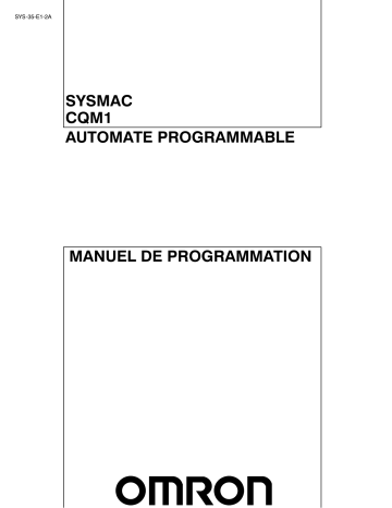 Manuel du propriétaire | Omron CQM1 Manuel utilisateur | Fixfr