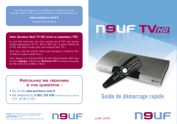 Manuel du propriétaire | NEUF TELECOM 9 TV HD Manuel utilisateur | Fixfr