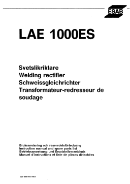 ESAB LAE 1000 ES Manuel utilisateur