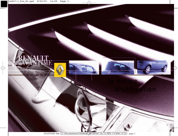 Renault Avantime Manuel utilisateur | Fixfr