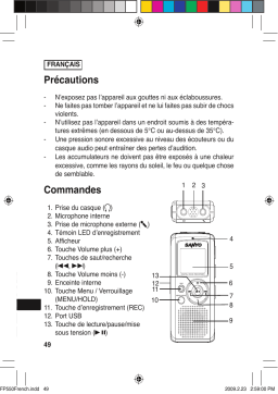 Sanyo ICR FP550 Manuel utilisateur