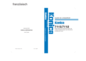 Manuel du propriétaire | Konica Minolta 7118 Manuel utilisateur | Fixfr