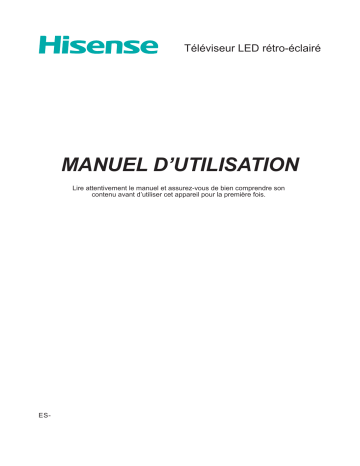 Manuel du propriétaire | Hisense 58K700 Téléviseur LED Manuel utilisateur | Fixfr