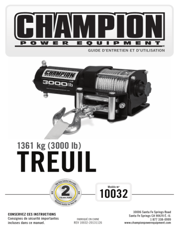 Champion Power Equipment 10032 Manuel utilisateur | Fixfr