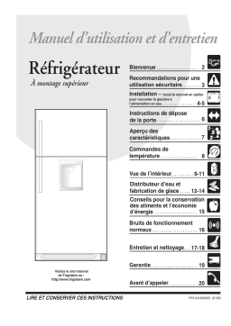 Frigidaire GLRT188WDS Manuel utilisateur