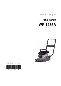 Wacker Neuson WP1235A Single direction Vibratory Plate Manuel utilisateur