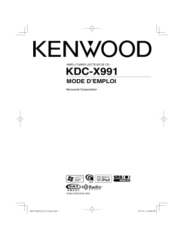 Manuel du propriétaire | Kenwood KDC-X991 Manuel utilisateur | Fixfr