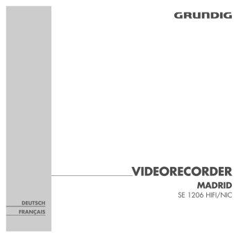 Manuel du propriétaire | Grundig MADRID SE 1206 HIFI/NIC Manuel utilisateur | Fixfr