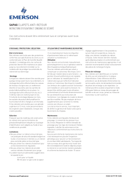 Sapag Check Valves O&SI Manuel utilisateur