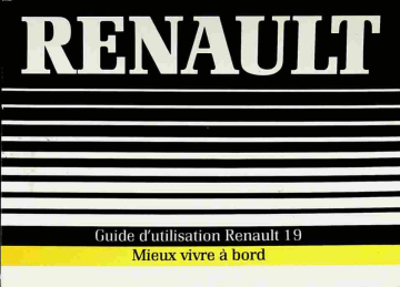 Renault 19 Manuel du propriétaire | Fixfr