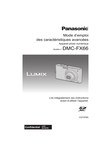 Panasonic DMC FX66 Mode d'emploi | Fixfr