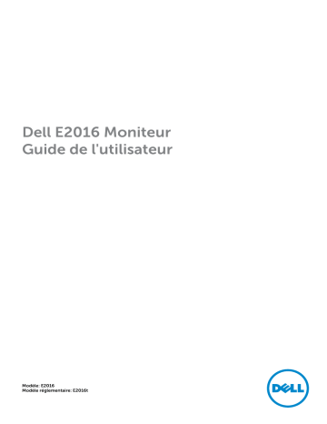 Dell E2016 electronics accessory Manuel utilisateur | Fixfr