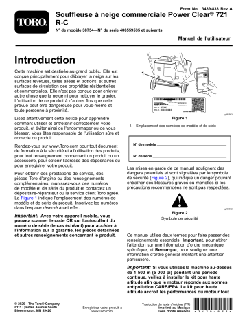 Toro Power Clear 721 R-C Commercial Snowthrower Manuel utilisateur | Fixfr
