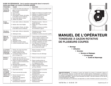 Manuel du propriétaire | Poulan PR600Y22SHP Manuel utilisateur | Fixfr