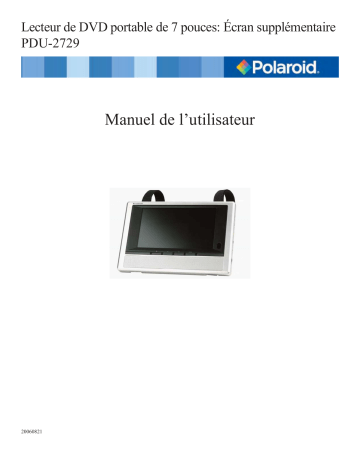 Manuel du propriétaire | Polaroid PDU-2729 EXTRA SCREEN Manuel utilisateur | Fixfr