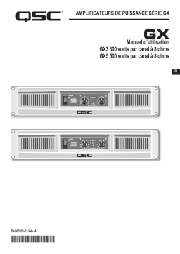 QSC Audio GX5 Manuel utilisateur