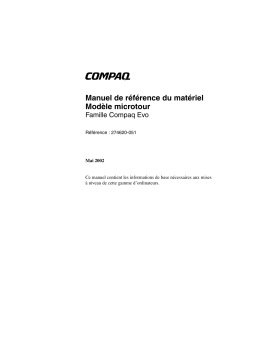 Compaq EVO D310 MICROTOUR Manuel utilisateur